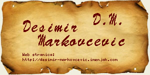 Desimir Markovčević vizit kartica